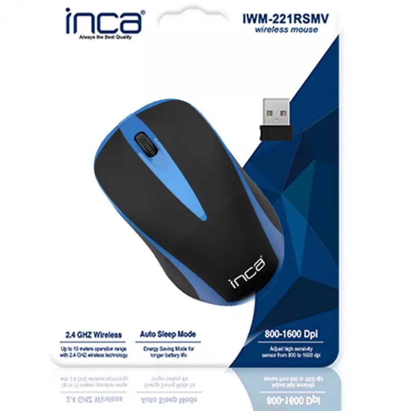 Cian Technology GmbH INCA myš IWM-221RSMV Nano-USB Wireless 1000 DPI BL/SW Retail - myš