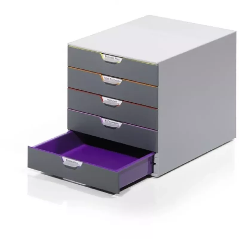 Durable VARICOLOR 5 Zásuvkový box, 5 zásuviek, viacfarebný