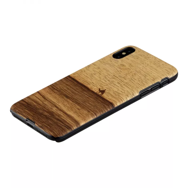Puzdro na smartphone man and wood pre iPhone XS Max — terra čierna