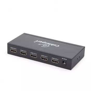 HDMI video splitter GEMBIRD DSP-4PH4-02 — 4× HDMI výstupy, HDMI 1.4, 225 MHz, oceľové puzdro, 146×73×24 mm