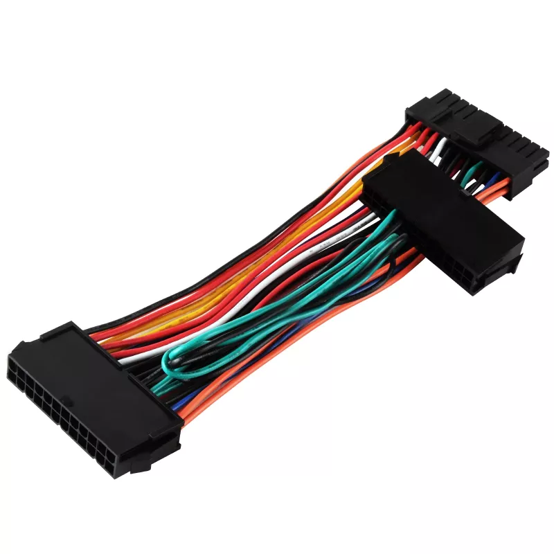 Napájací adaptér SILVERSTONE SST-PP10 — duálny 24-pin na samostatný 24-pin káblový adaptér