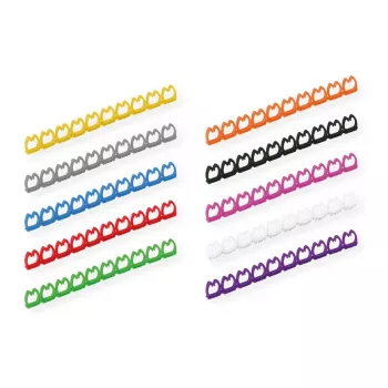 VALUE sada na označovanie káblov pre patch káble, 4 - 5,5 mm, 10 x 10 kusov, viacfarebná