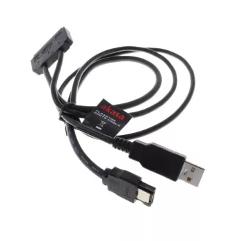 Akasa Flexstor eSATA kábel pre 6,40 cm (2.5) - SATA HDD a SSD (AK-CBSA03-80BK)