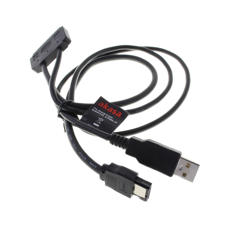 Akasa Flexstor eSATA kábel pre 6,40 cm (2.5) - SATA HDD a SSD (AK-CBSA03-80BK)