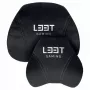 L33T Gaming 160382 luxusná sada vankúšov na hernú stoličku, Memory Foam, zamat, ultrasoft, čierna