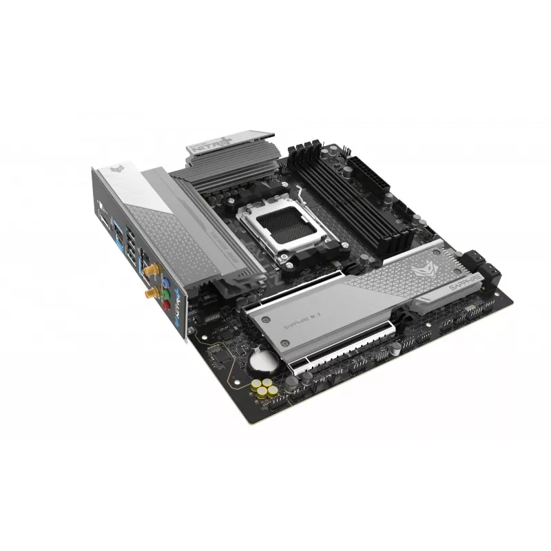 Základná doska Sapphire NITRO+ B850M WIFI — AMD B850, socket AM5, micro ATX, DDR5, 4x DIMM, Wi‑Fi 6, 2,5Gb LAN, 2x M.2