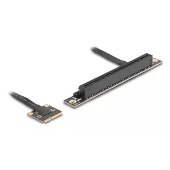 Delock Adaptér Mini PCIe samec na slot PCIe 3.0 x16, zalomený o 90 stupňov, s káblom