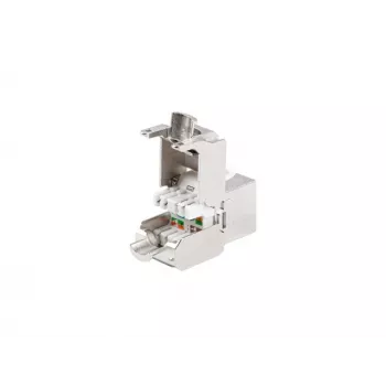 Keystone modul Lanberg KSF7-2000 plochý nerez
