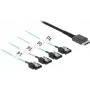 DeLOCK 85468 SAS kábel 0,5 m 12 Gbit/s čierny OCuLink SFF-8611 na SATA