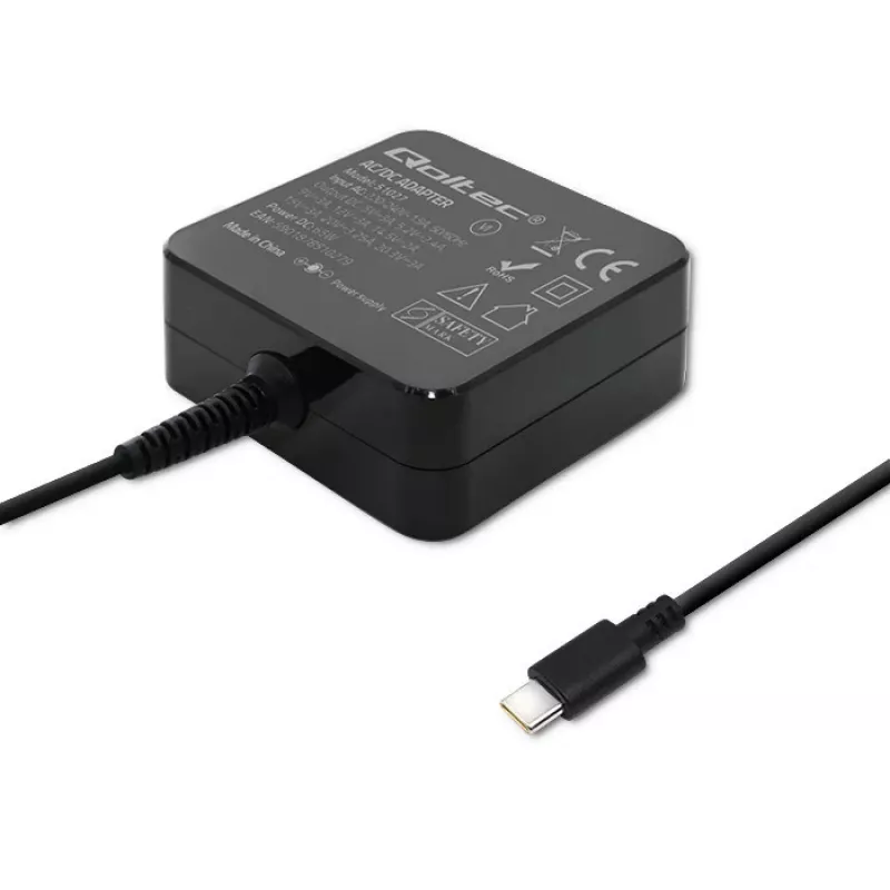Qoltec 51027 nabíjačka | 65W | 5-20,3V | 2-3,25A | USB Type-C | PD