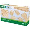 BRIO 33307 sada železničných koľajníc – 11 drevených dielov na rozšírenie