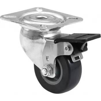 Otočné koliesko 50 mm Roadinger 30004016 sivé s brzdou