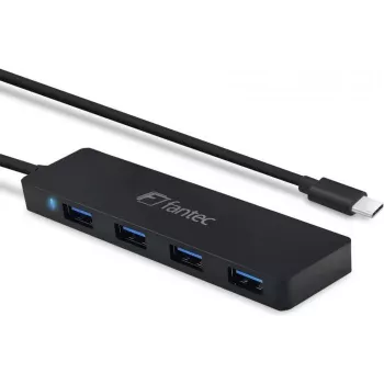USB hub FANTEC UMP-4U31-C so 4x USB-A 3.0 konektormi a USB-C pripojením