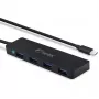 USB hub FANTEC UMP-4U31-C so 4x USB-A 3.0 konektormi a USB-C pripojením