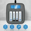 everActive NC-1000M V2 nabíjačka batérií, Ni-MH, 4 sloty AA/AAA, USB-C, čierna