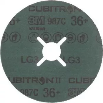 Fiberný brúsny kotúč 3M Cubitron II 987 C 125 mm K60+ INOX keramické zrno
