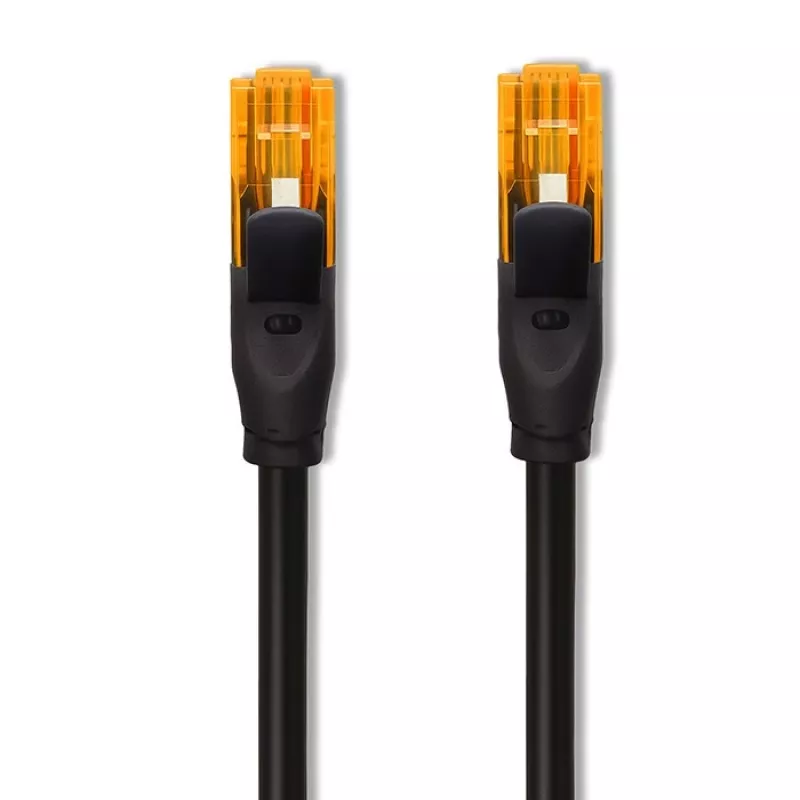 Ethernetový patch kábel QOLTEC UTP Cat6 15 m, 2×RJ45, čierny