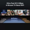 TP-Link Archer BE9300 Tri-Band-Wi-Fi-7 router, Wi-Fi 7 (802.11be), Tri-Band (2.4 GHz / 5 GHz / 6 GHz), Ethernet LAN, čierny, stolný router