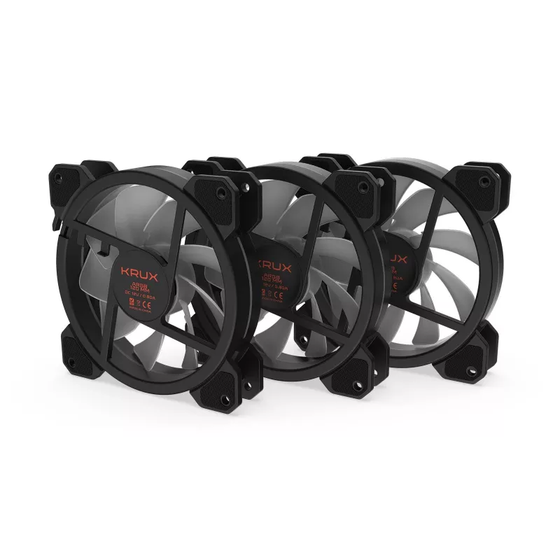 KRUX Lunar 120 ARGB 3-kusové balenie skriňových ventilátorov