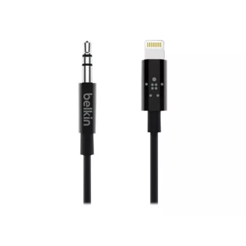 Belkin kábel Lightning na konektor slúchadiel - Lightning samec na stereo mini konektor samec - 91.4 cm - čierny - pre Apple iPhone (Lig