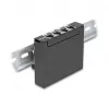 Patch panel DELOCK Mini Desktop RJ45 4 porty Cat.6A tienený čierny, kov, 90×22×93 mm