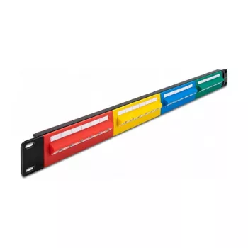 DeLOCK 19 inch patchpanel 24 portov Cat.5e 1HE farebný RJ-45