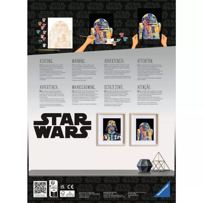 Maľovacia sada Ravensburger CreArt Star Wars R2‑D2 – maľovanie podľa čísel