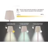 Beper P207ILI202 nabíjateľná stolová LED lampa, dotykový spínač, stmievateľná, púdrová