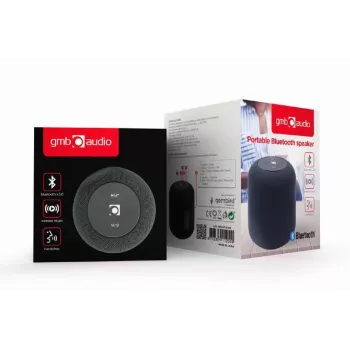Mono prenosný reproduktor Gembird SPK-BT-15-BK — 5 W RMS, Bluetooth, microSD, 1200 mAh, čierny