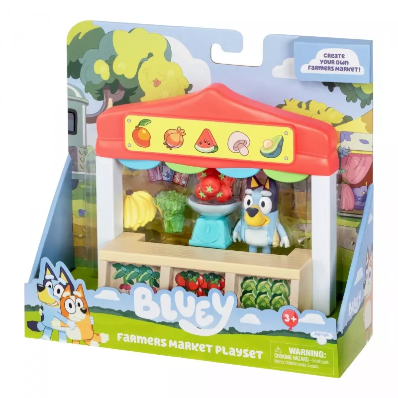 Sada hračiek figúrok TMTOYS Mini Bluey potravinový obchod BLU17555 – sada mini figúrok pre zábavu