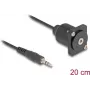 DeLOCK audio kábel 88150 3,5 mm konektor samec na konektor samica 0,2 m čierny