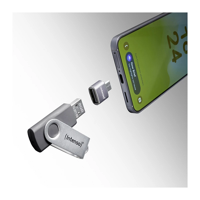 Intenso 3-balík USB adaptér USB-A -> USB-C C480C Hliník