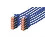 DIGITUS patch kábel CAT6 S/FTP, 0,5 m, modrý, balenie 10 ks