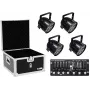 LED PAR-56 svetelná sada EUROLITE 20000411 — 4x HCL PAR-56 reflektory s flightcase a ovládačom