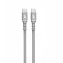 USB C - USB C kábel 1 m. silikón sivý