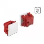 Tlačidlový spínač DELOCK Easy 45 2P 250V 10A biely, 45×45×37 mm