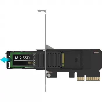 ICY DOCK MB305M4P-B rám na výmenu M.2 NVMe SSD na PCIe 4.0 x4 adaptérovú kartu
