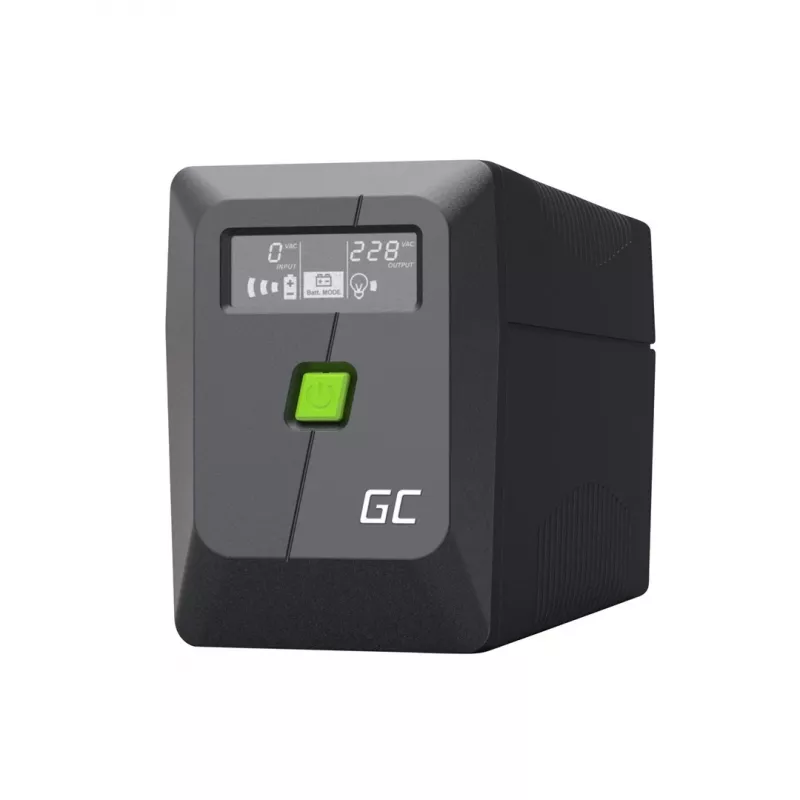 Green Cell PowerProof UPSLM360 650VA / 360W line-interactive záložný zdroj (UPS) s LCD, 12V 7Ah