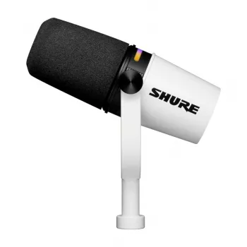 Shure MV7+-W - stolový/vokálny mikrofón s XLR/USB-C konektorom, biely