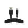 Pletený USB-C na USB-A kábel 3 m čierny
