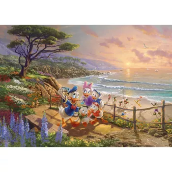 Thomas Kinkade Studios: Disney - Donald a Daisy Popoludnie s kačicou, puzzle 1000 dielov