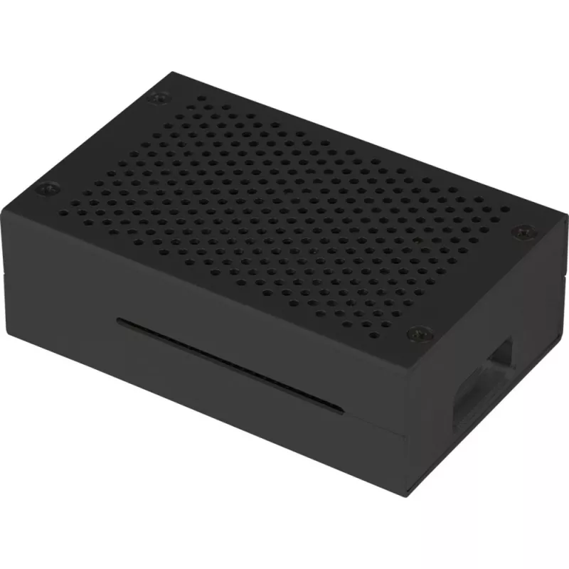 Hliníkové puzdro pre Raspberry Pi 4 B od JYT, model RB-AlucaseP4+01B, čierne prevedenie