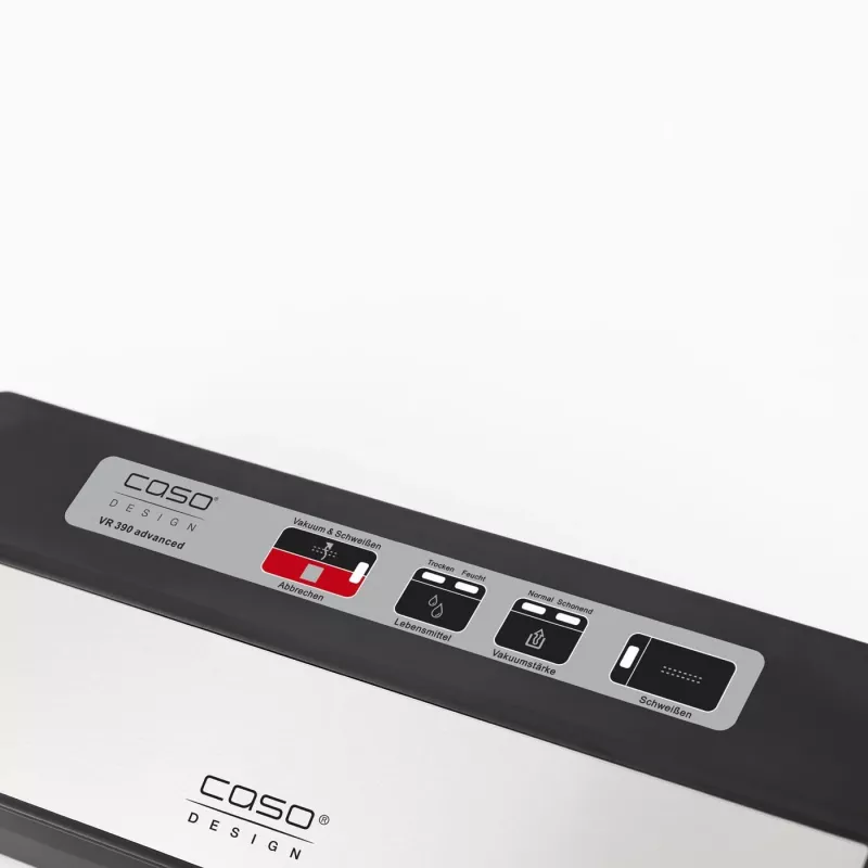 Caso | Bar vákuový balič | VR 390 advanced | Výkon 110 W | Regulácia teploty | čierna/nerezová oceľ