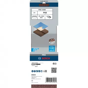 Bosch 2 608 606 070 brúsne príslušenstvo 3 ks brúsny pás