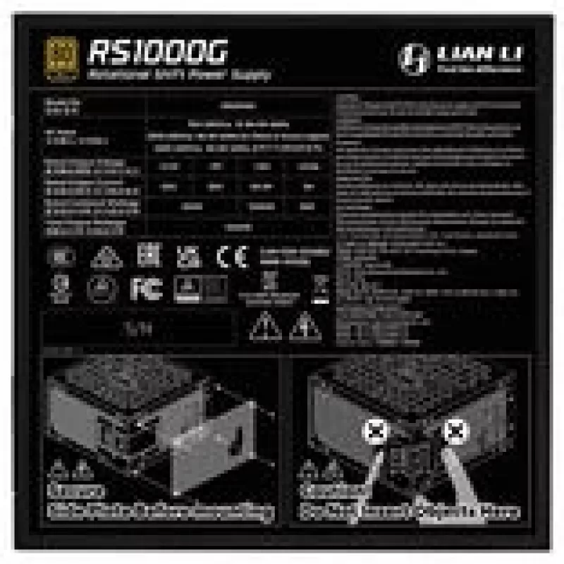 Napájací zdroj Lian Li RS Series ATX 3.1 modulárny 80 PLUS Gold 1000W