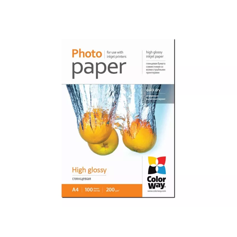 Fotopapier lesklý Colorway PG200100A4 A4 biela