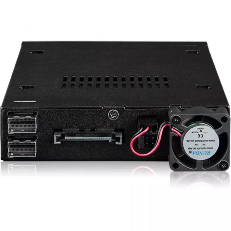 Rámik adaptéra šachty disku icy dock MB092VK-B pre 2 x 6,3 cm U.2 / U.3 NVMe SSD do 3,5-palcovej šachty (čierny)