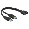 USB kábel DeLOCK 0,25m USB3.0/2xUSB3.0 83910