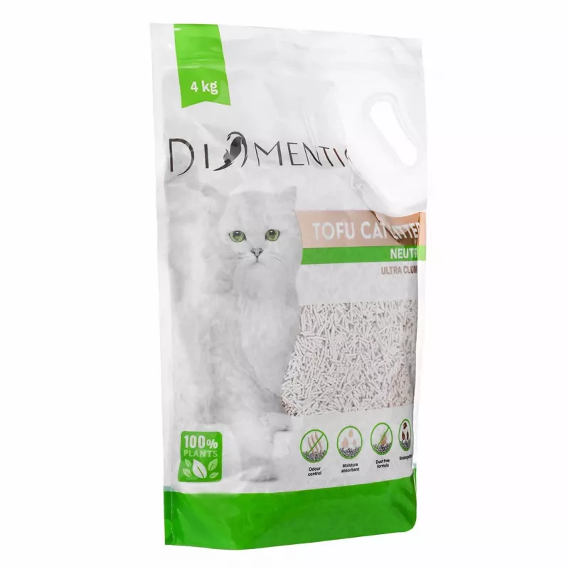 DIAMENTIQ Tofu Neutral Ultra hrudkujúce – rastlinný podstielka – 4 kg