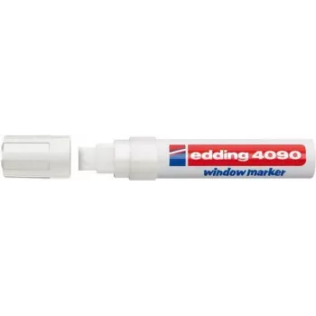 Kriedový marker Edding 4090 hrot sekáčik biely